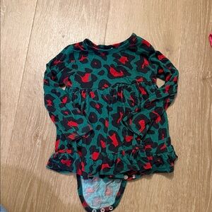 Posh Peanut Green and Red Long Sleeve Tee